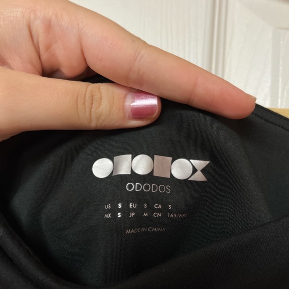 Ododos High Waist Black Athletic Bike Shorts - Picture 7 of 8